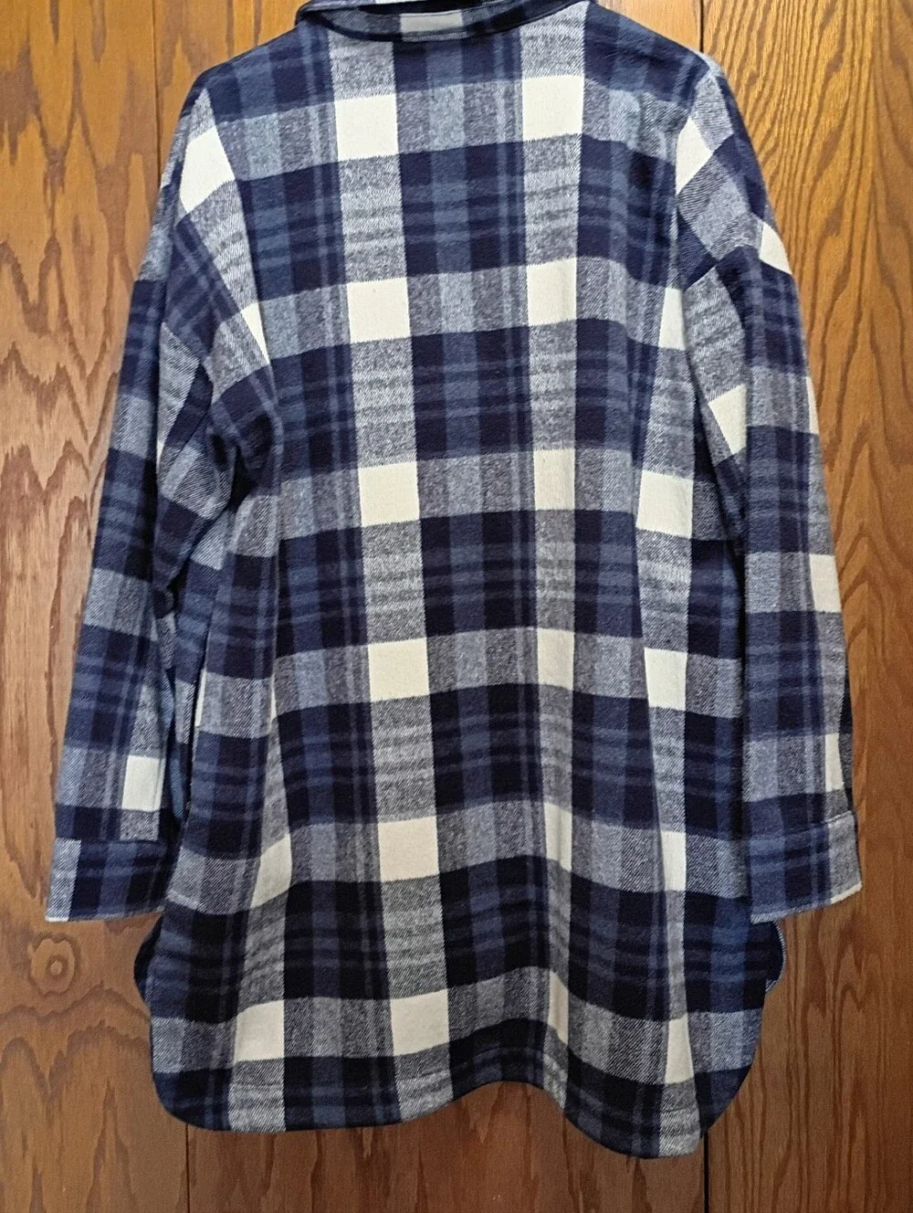 Mens Banana Republic Plaid Overshirt Jacket - Navy & White